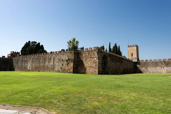 Medieval Walls Pisa City 1155 1161 View Piazza Dei Miracoli — Stock Photo, Image