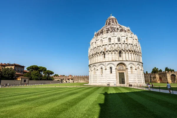 Pisa Italy July 2020 Pisa Baptistery Battistero San Giovanni Романському — стокове фото