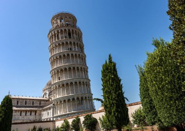 Pisa, Eğik Kule ve Katedral (Duomo di Santa Maria Assunta), Mucizeler Meydanı (Piazza dei Miracoli, İtalyan). Toskana, İtalya, Avrupa