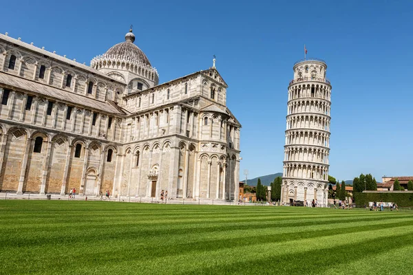 Piza Krzywa Wieża Katedra Duomo Santa Maria Assunta Stylu Romańskim — Zdjęcie stockowe
