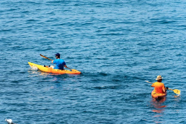 Tellaro Italy July 2020 Two Men One Young Adult One — Stock Photo, Image