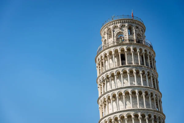 Pisa Kulesi Açık Mavi Gökyüzünde Roma Tarzı 1173 Xiv Century — Stok fotoğraf