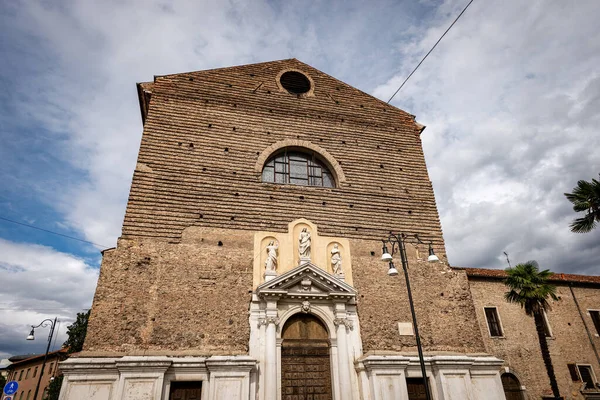 Fassade Der Mittelalterlichen Basilika Santa Maria Del Carmine Xii Xvi — Stockfoto