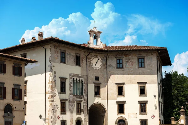 Medieval Palace Clock Palazzo Dell Orologio Pisa Downtown Piazza Dei — Stock Photo, Image