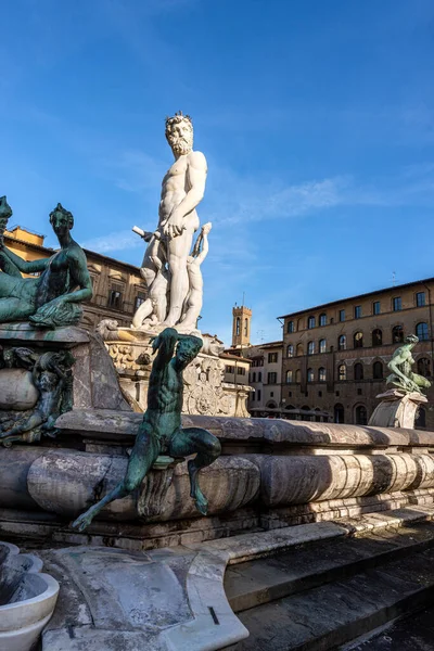 Fontana Del Nettuno Divinità Romana Bartolomeo Ammannati 1560 1565 Piazza — Foto Stock