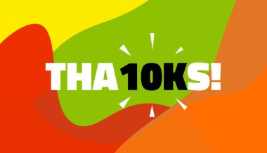 Teşekkür 10k takipçileri başarı ile Sosyal medya afiş. 10000 bin abone dekorasyon sonrası şablonu için teşekkür ederiz. Sosyal ağlar için tebrik kartı. Vektör çizimi