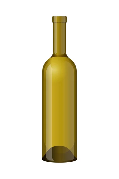 現実的な空のボトルの水、ワイン、ウォッカ。3D デザイン テンプレート。分離ベクトル図 — ストックベクタ