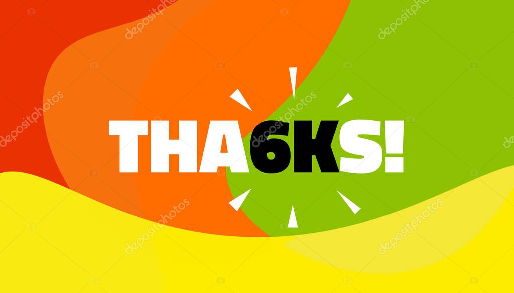 Social media banner with thanks 6K followers achievement. Thank you for 6000 thousand subscribers decoration post template. Greeting card for social networks. Vector illustration colored background