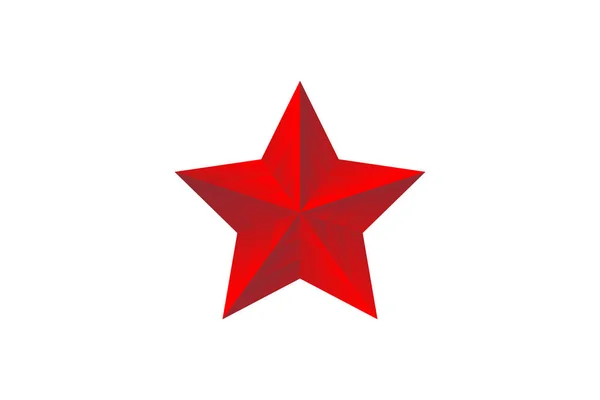 赤星白い背景のベクトル3Dイラスト — ストックベクタ