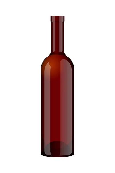 Realistic empty bottle of water, wine, vodka. 3D design template. Isolated vector illustration — Stock Vector