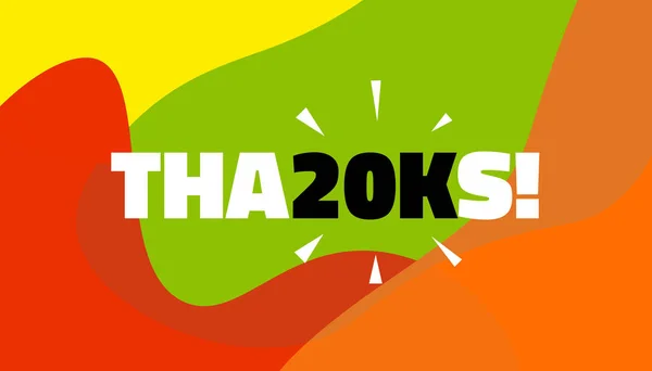 Sociální mediální prapor s díky 20 k. Děkujeme vám za 20000 tisíc předplatitelů. Přání pro sociální sítě. Vektorová ilustrace — Stockový vektor