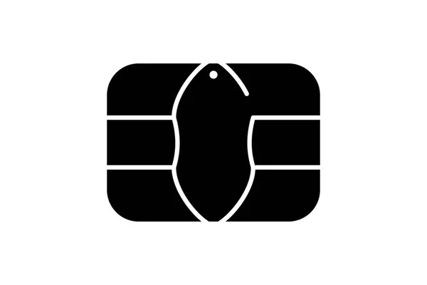 Icona chip EMV per carta di credito o debito di plastica banca. Illustrazione simbolo vettoriale — Vettoriale Stock
