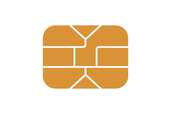 EMV chip icon for bank plastic credit or debit charge card. Vector illustration — Stock Vector