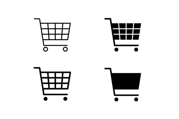 Shopping basket cart vector icon. Vector illustration — Stock Vector