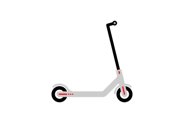矢量电动滑板车图标现代城市交通平面风格设计白色背景 — 图库矢量图片