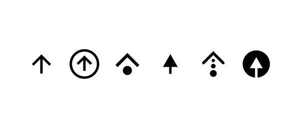 Deslize para cima ícone rolagem pictograma isolado para blogger web ui design. Seta vetorial para cima para aplicação e símbolo de ilustração de rede social — Vetor de Stock