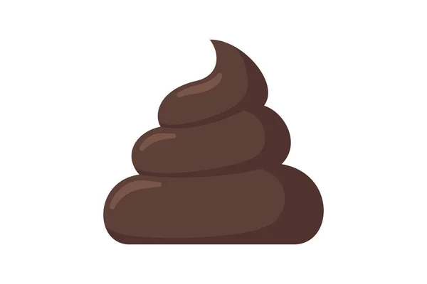 Brown piece of shit. Cartoon poop icon. Feces vector emblem illustration — Stock Vector