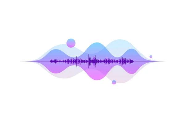 Sound wave abstract digital equalizer. Motion light flow vector music element concept