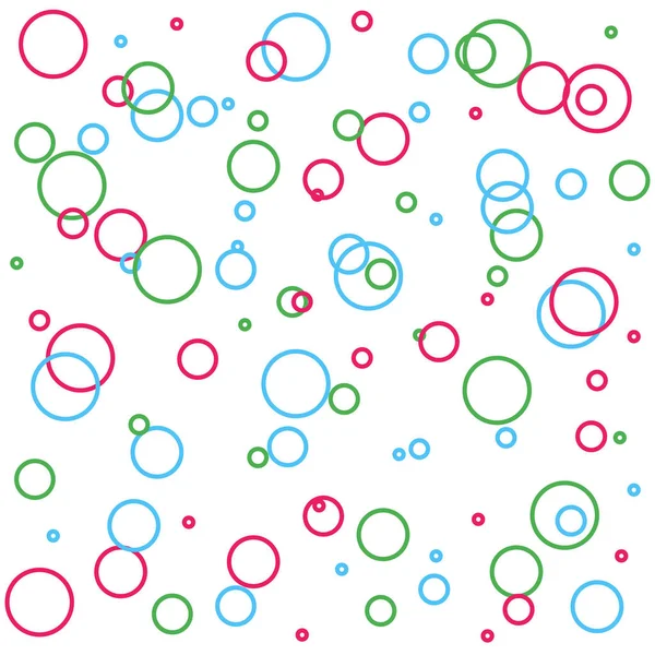 Linha abstrato colorido bolha círculo padrão geométrico. Ilustração vetorial sobre fundo branco — Vetor de Stock