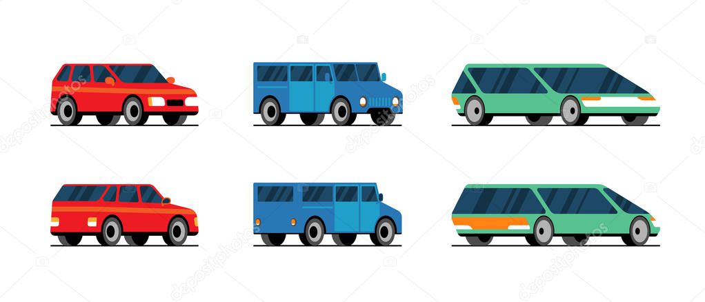Car vector template on white background. Vehicle automobile garage transport service concept. Flat vector illustration