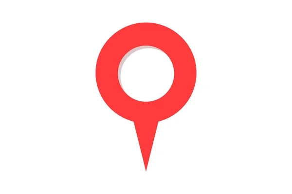 Pin map place icon. Gps navigation position pointer destination label element. Векторная плоская иллюстрация — стоковый вектор