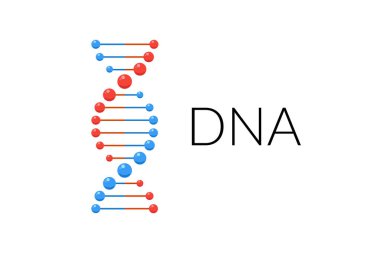 DNA sarmalı izole edildi. Vektör deoksiribonükleik asit geni parçası. Beyaz arka planda modern basit mikrobiyolojik genetik sarmal elementi