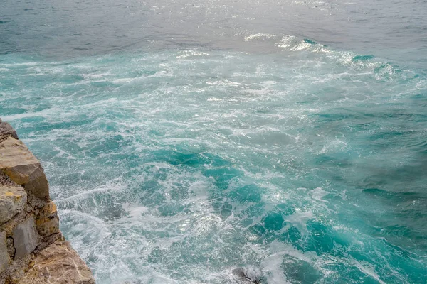 Deniz Manzarası Dalga Köpük Deniz Yeşildir Adriyatik Denizi — Stok fotoğraf