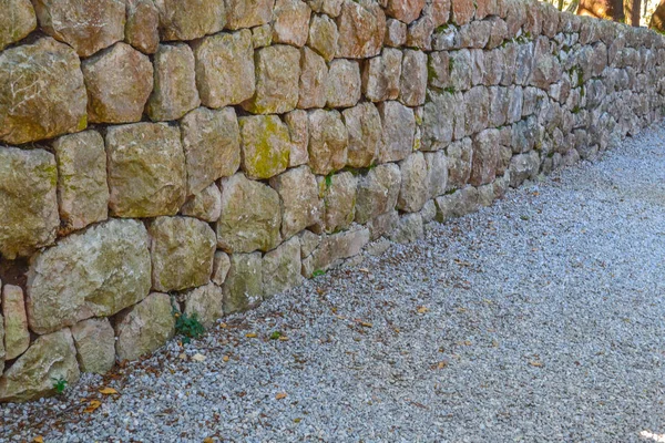 Wall Old Natural Stone Texture Stone — Stock Photo, Image