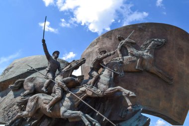 Moskova, Rusya - 11 Temmuz 2018. Poklonnaya Gora. Anıt 
