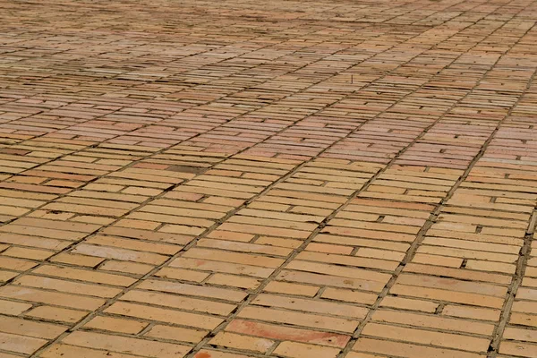 Texture brickwork. Large wall of yellow brick — Stock Photo, Image