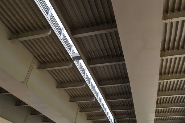 Iron construction road viaduct close-up — Stock Photo, Image