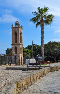 Ayia Napa Manastırı 'nın çan kulesi. Kıbrıs.