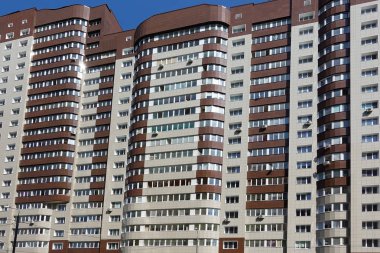 2019 19 Nisan, Moskova, Rusya Yüksek katlı konut binası. Rusya. güneşli gün