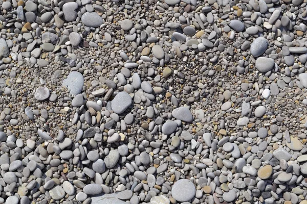 Schönes Hintergrundbild von Kieselsteinen an einem Strand — Stockfoto