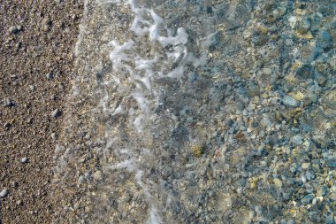 Deniz çakılları. Küçük taşlar çakıl doku arka plan. Çakıl taşı yığını, Tayland. Arka planda renk taşı.