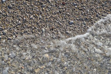 Soyut Arkaplan Dokusu, Sudaki Renkli Deniz Taşları, Üst Görünüm