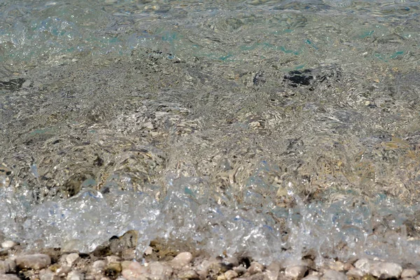 Fundo quadrado imagem de mar azul-turquesa calma na praia da telha — Fotografia de Stock