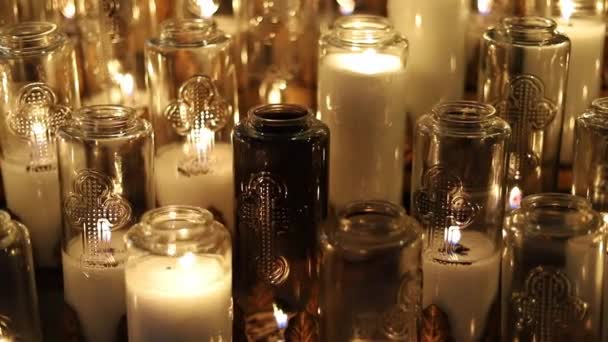 Candles Light Church Close — Stock videók