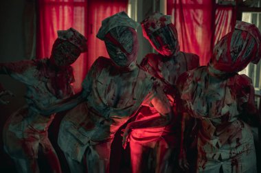 Dnipro, Ukrayna - 27 Haziran 2020: Karanlık Hemşireler 'in korku filmi 