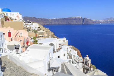 Cityscape Oia Köyü Santorini Island, Yunanistan