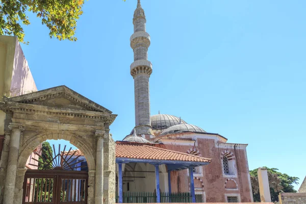 Suleiman Mosque Rhodes Old Town Dodecanese Greece — Stock Photo, Image