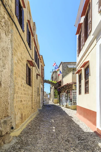 Street View Old Town Rhodes Dodecanese Greece — Stock Photo, Image
