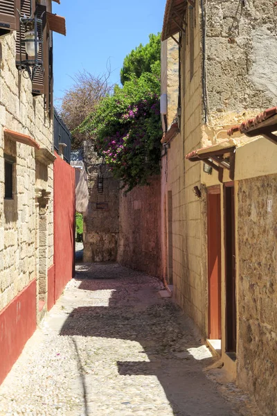 Street View Old Town Rhodes Dodecanese Greece — Stock Photo, Image