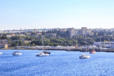 Gök olayları görüntülemek eski şehir Rodos, Oniki Ada, Yunanistan