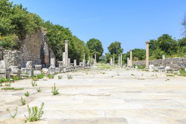 Bağlantı noktası yolun antik Roma kenti Ephesus, Izmir, Türkiye