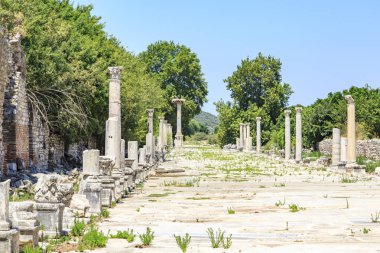 Bağlantı noktası yolun antik Roma kenti Ephesus, Izmir, Türkiye