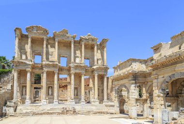Celsus Kütüphanesi Antik şehirde Ephesus, Izmir, Türkiye