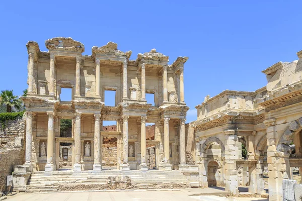 Biblioteca Celso Nella Città Antica Efeso Smirne Turchia — Foto Stock
