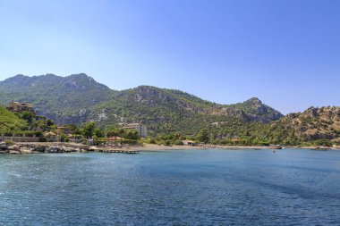 Turunç Marmaris, Türkiye'de çevre Kumlubük (kumlu bay) beach