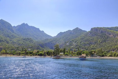 Turunç Marmaris, Türkiye'de çevre Kumlubük (kumlu bay) beach